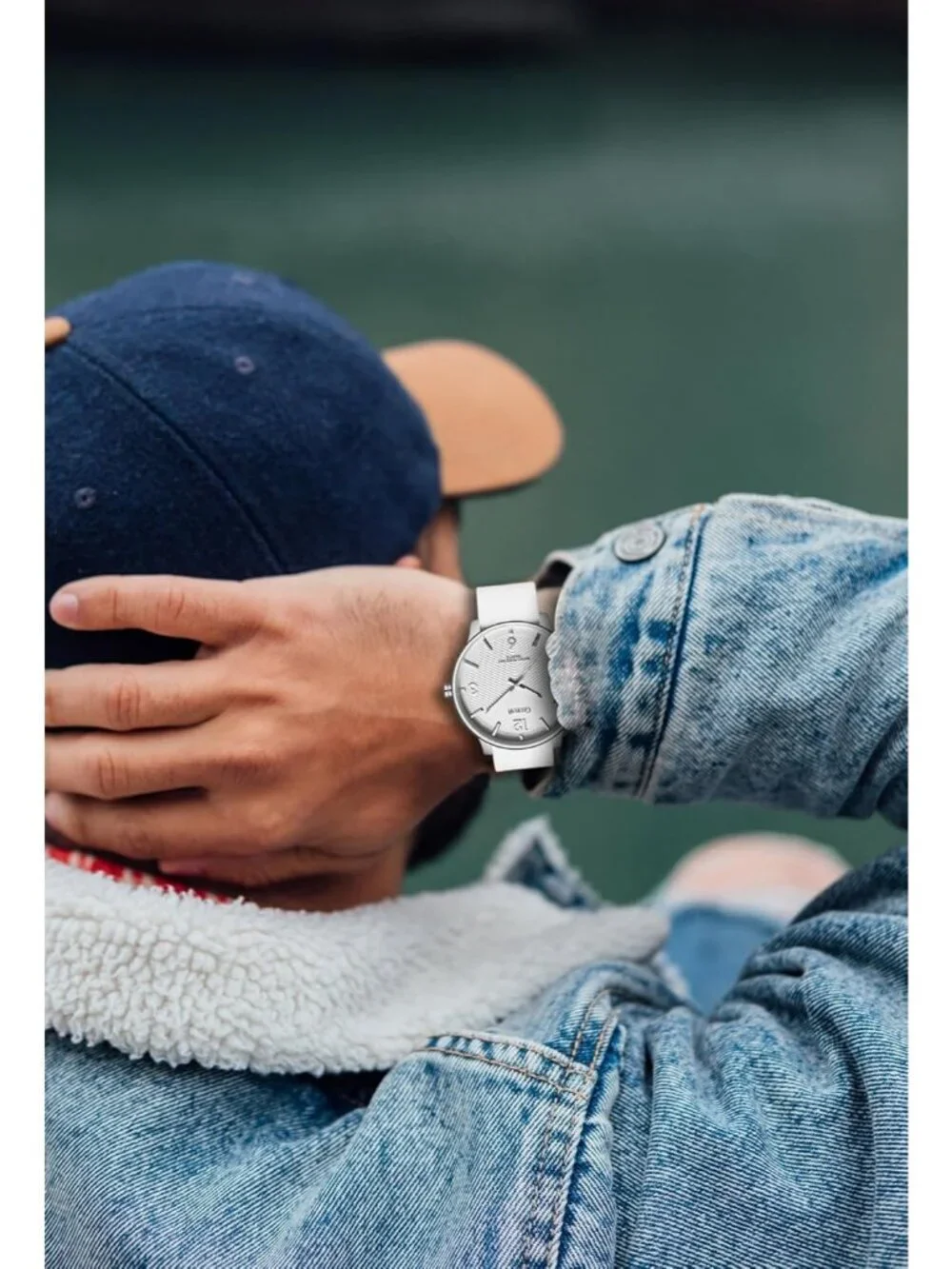 Men's White Analog Quartz Simple Ultra Thin Waterproof Minimalist Wrist Watch